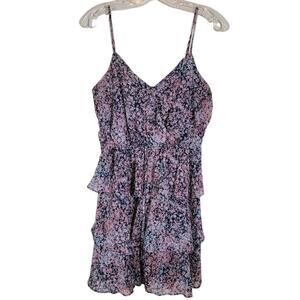 Trixxi Ditsy Floral Tiered Cami Dress Surplice Neck Lined Multicolor Size XL